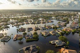 Flooded neighborhood in. Florida.