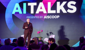 SAP's Jamison Braun, SVP and managing director , U.S. Public Sector, speaking at AITalks in. Washington, DC.